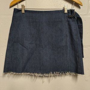 Madewell dark wash denim wrap skirt size 6